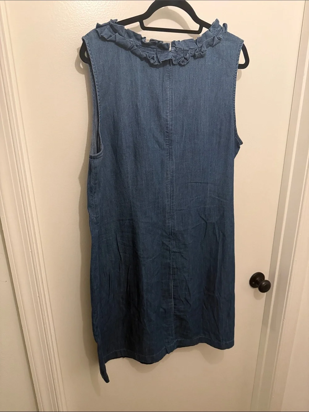 Talbots Ruffle Chambray Dress - Picture 3 of 3